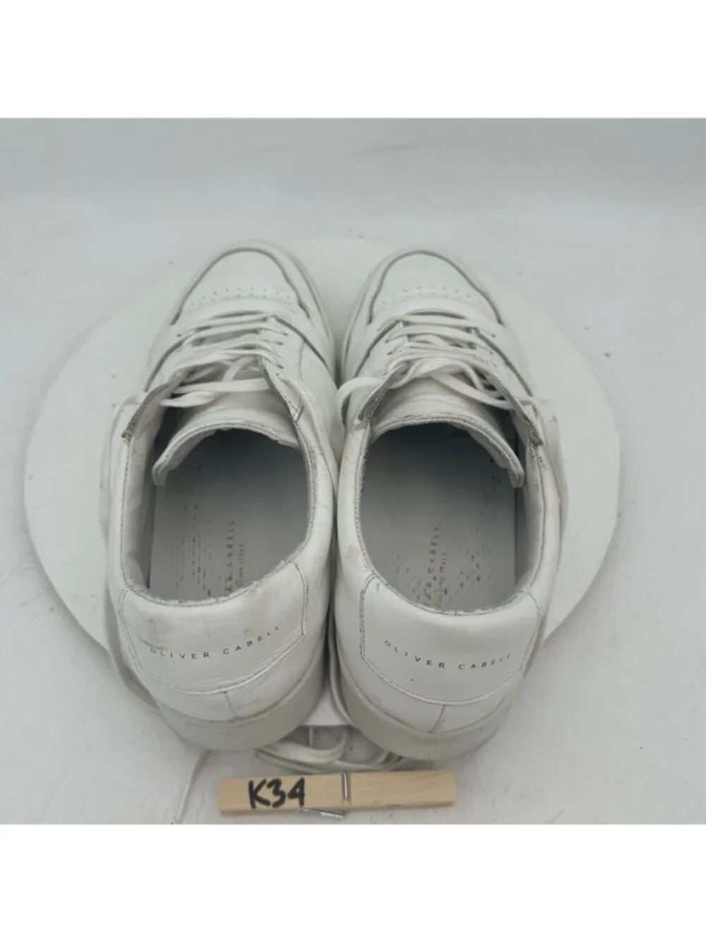 Oliver Cabell Low Top Men Size EU 42 US 9 All White Leather Casual Shoes